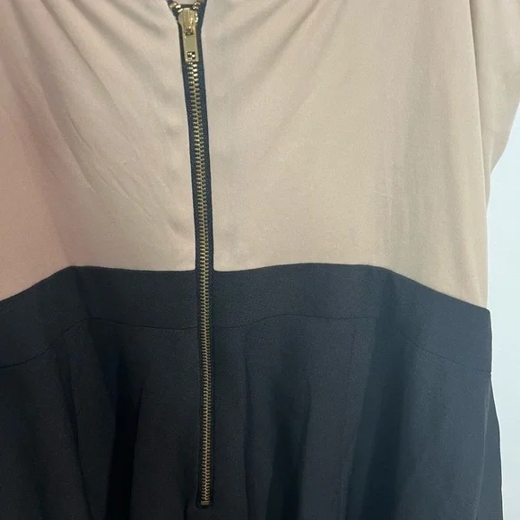 Aidan mattox tan & black mini dress, 9 - Picture 9 of 9